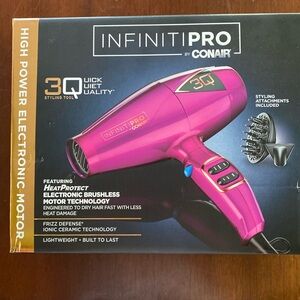 NEW InfinitiPro Conair 3Q Electronic Brushless Motor - Pink
